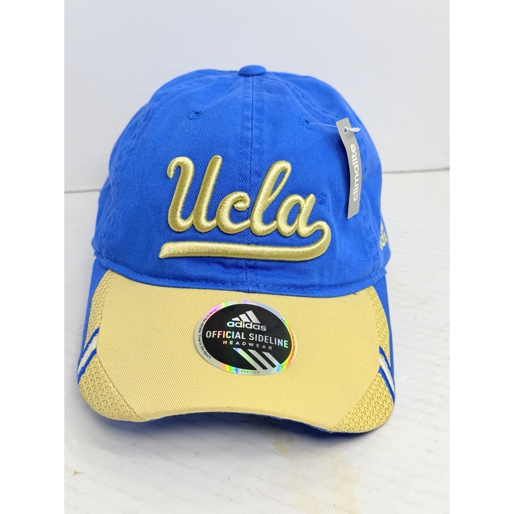 Adidas UCLA Bruins Official Sideline Hat ET48Z Blue Gold Adjustable NWT